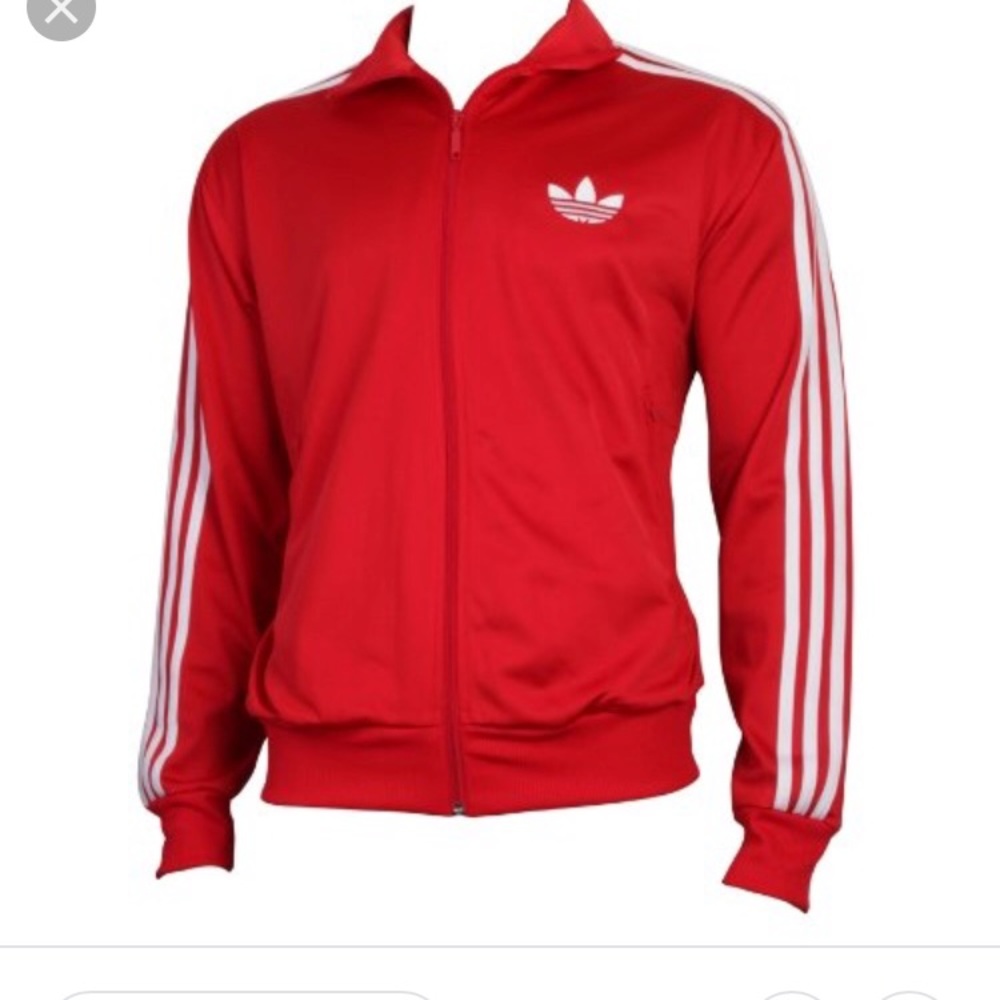 Adidas Striped Jacket Red, barely worn